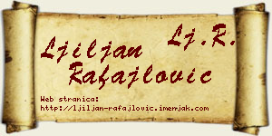 Ljiljan Rafajlović vizit kartica